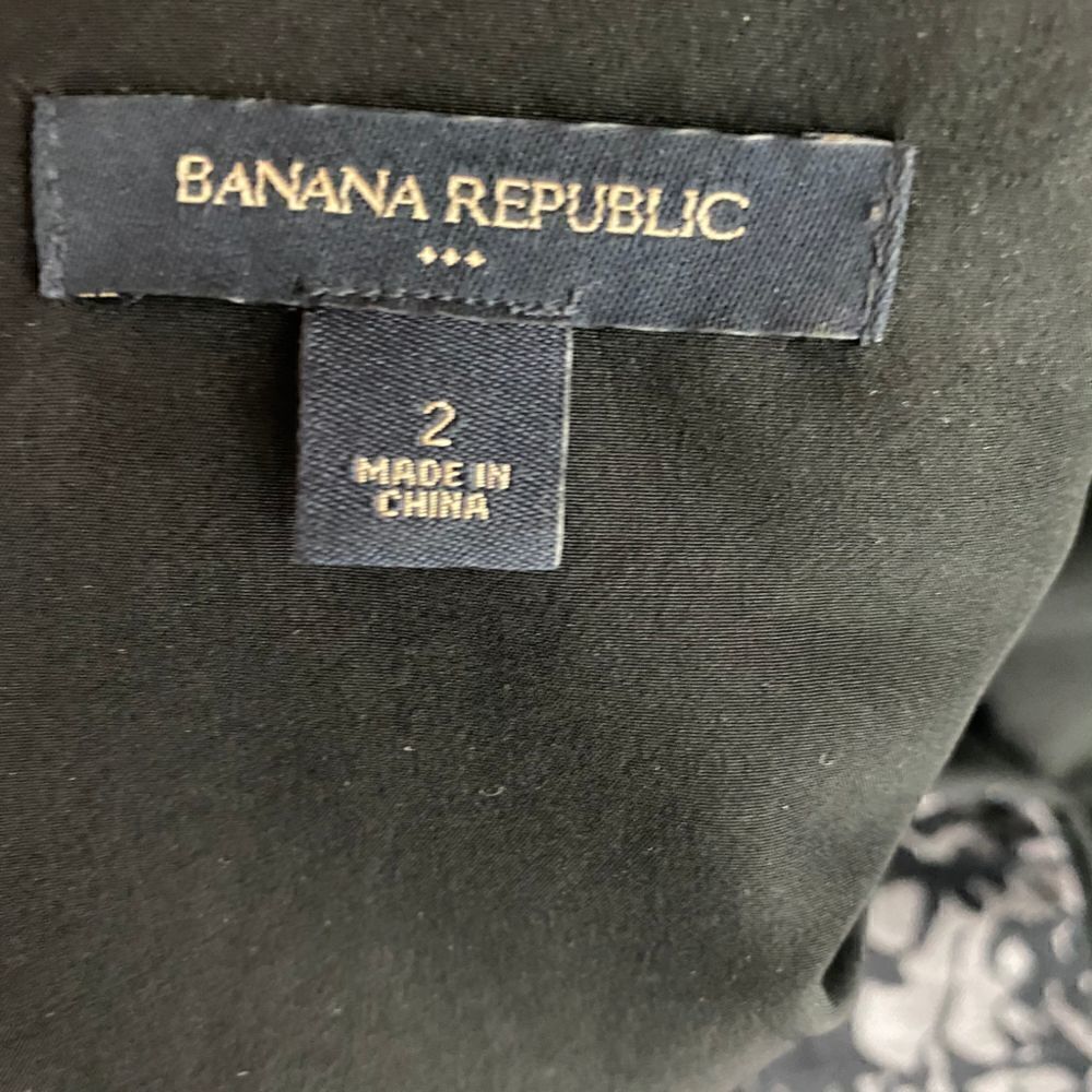 Banana Republic Gray Black Abstract Linen Blend Sheath Dress - Picture 4 of 6